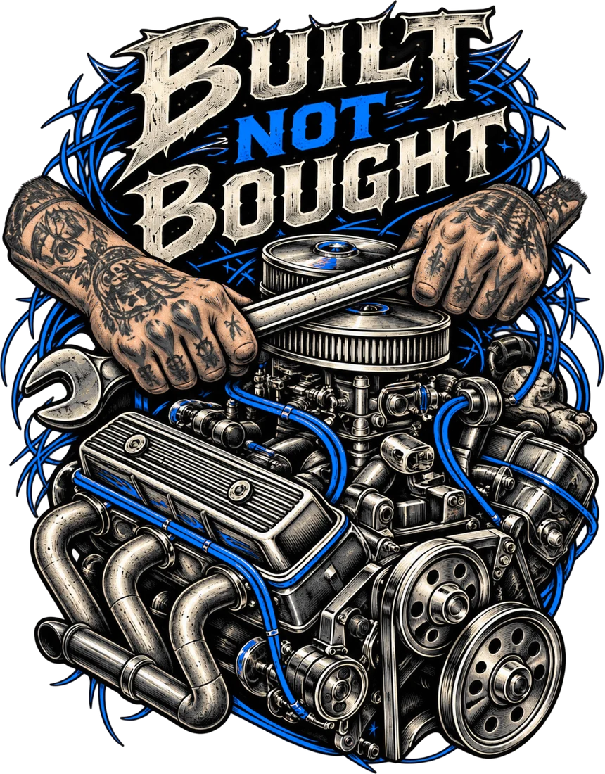 Built Not Bought — Electric Blue artwork