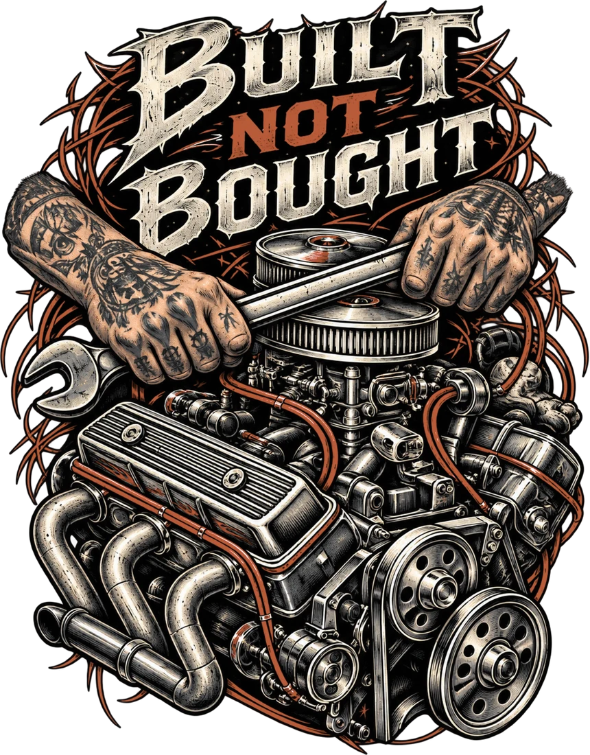 Built Not Bought — Rust artwork