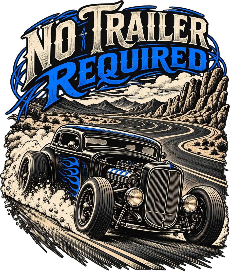 No Trailer Required — Electric Blue artwork